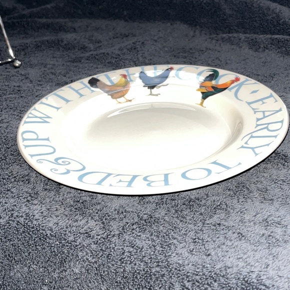 Emma Bridgewater Hen & Toast Early To Bed & Roosters SALAD Accent Plate 8.5" - Picture 9 of 11